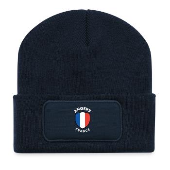 Angers France Shield Emblem - Recycled Patch Beanie - french navy - Front