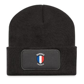 Rennes France Shield Emblem - Recycled Patch Beanie - dark grey - Front