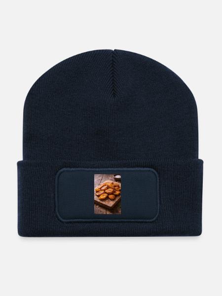 Plantains frits (Dodo) - Beanie recyclé à patch - bleu marine