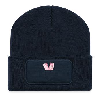 AIR MOON - Recycled Patch Beanie - french navy - Front