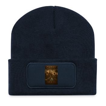 Cadix, Espagne – Affiche de voyage en bronze steampunk - Beanie recyclé à patch - bleu marine - Devant