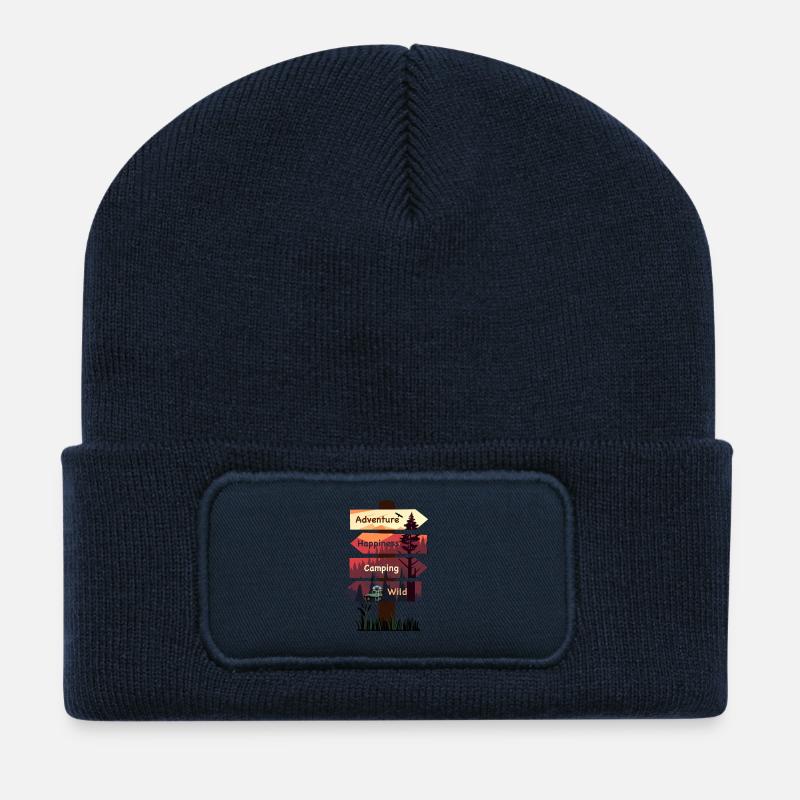 Path to Happiness - Recycelte Patch Beanie - French Navy