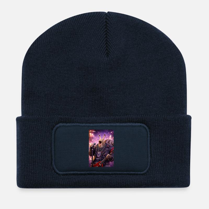RockyZoo60 - Beanie recyclé à patch - bleu marine