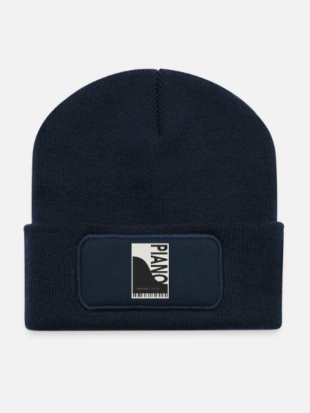 Piano – Between Silence and Sound - Recycelte Patch Beanie - French Navy