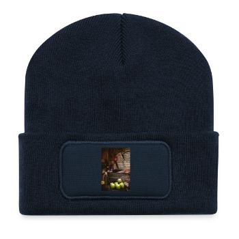 Graffiti du marché de la rue Coconut - Beanie recyclé à patch - bleu marine - Devant