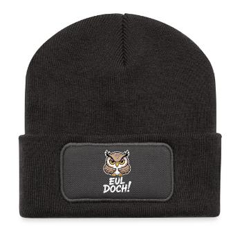 Owl But Funny Owls Saying Howl But Cute Owl - Recycled Patch Beanie - dark grey - Front