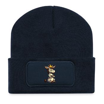 Donkey Donkey Donkey Holder Muli Long-Eared Donkey Muli - Recycled Patch Beanie - french navy - Front