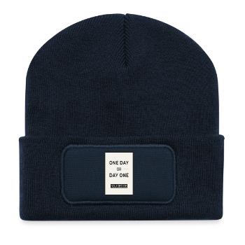 One Day or Day One You Decide Motivation - Recycled Patch Beanie - french navy - Front