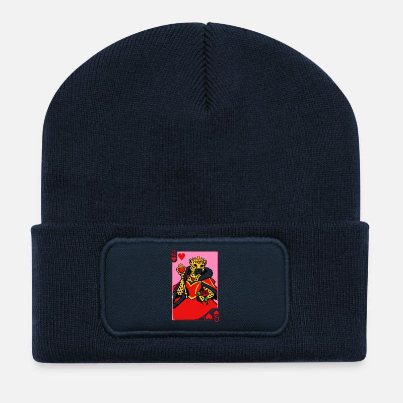 Herz-Königin Leo - weirdpeoplelovethis. - Recycelte Patch Beanie - French Navy