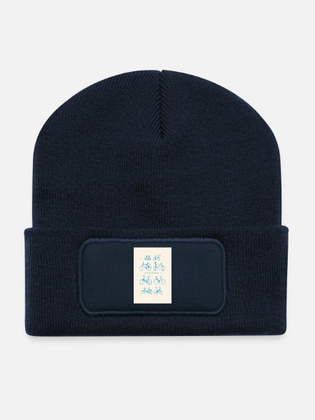 Alle Fahrräder sind schön | All Bikes are Beatiful - Recycelte Patch Beanie - French Navy