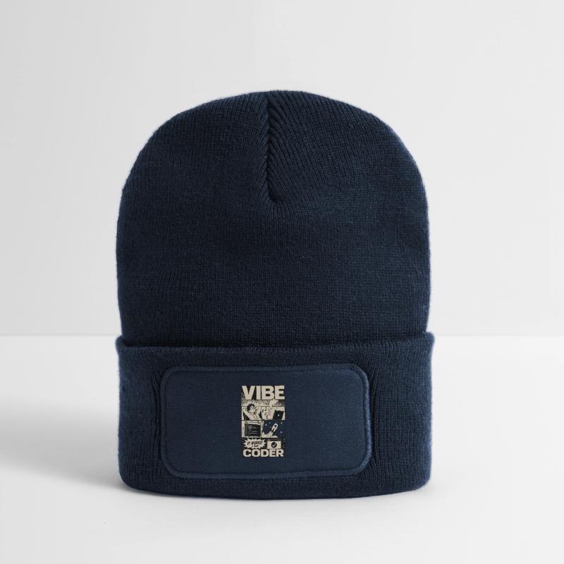 Vibe Coder Programmer Humor Recycled Patch Beanie