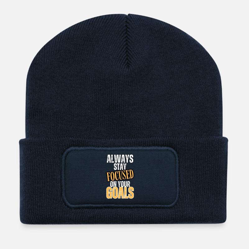 Always focused on your goals - Recycled Patch Beanie - french navy