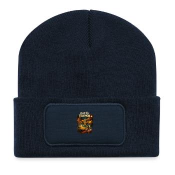 Lost In Hanoi - Recycelte Patch Beanie - French Navy - Vorne