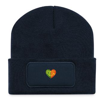 Portugal Heart Flag Pop Art - Recycled Patch Beanie - french navy - Front