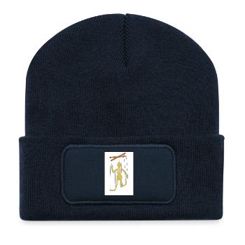 Marionetten-Puppe im Gleichgewicht - Recycelte Patch Beanie - French Navy - Vorne