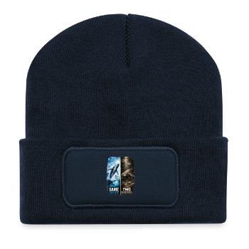 Same Ocean. Two Futures. – Buckelwal  - Recycelte Patch Beanie - French Navy - Vorne