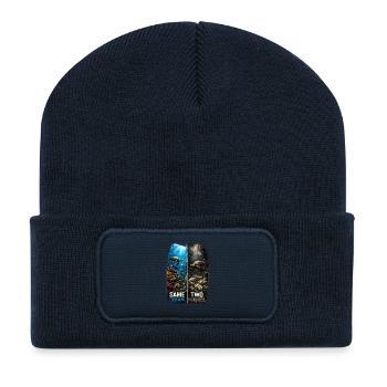 Same Ocean. Two Futures. – Meeresschildkröte - Recycelte Patch Beanie - French Navy - Vorne