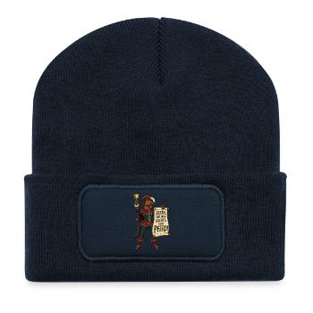 Gaul mit Durchblick - Recycelte Patch Beanie - French Navy - Vorne