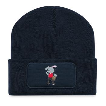 Bunny Baseball Baseball Glove - Recycled Patch Beanie - french navy - Front