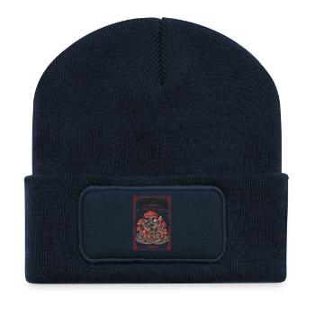 All Plants Are Edible Organic Gardening - Recycled Patch Beanie - french navy - Front