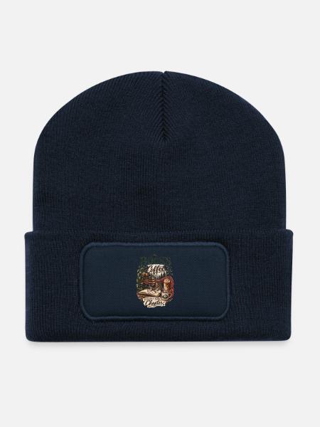 Books and Coffee - Recycled Patch Beanie - french navy