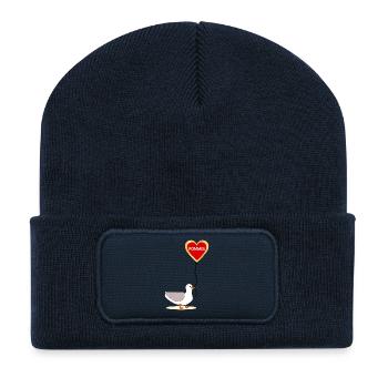 Möwe Pommes - Recycelte Patch Beanie - French Navy - Vorne
