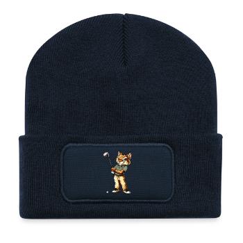 Luchs Golf - Recycelte Patch Beanie - French Navy - Vorne