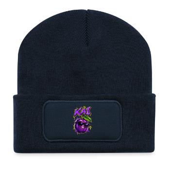 KAI Plum Graffiti Sonnenbrillen-Design - Recycelte Patch Beanie - French Navy - Vorne