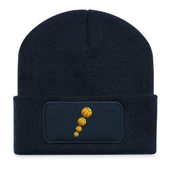 basketball - Beanie recyclé à patch - bleu marine - Devant