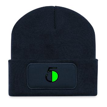 5. 5 JAHRE. 5-JÄHRIGES JUBILÄUM. GEBURTSTAG 5 JAHRE. 5 - Recycelte Patch Beanie - French Navy - Vorne