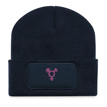 Symbole de transsexuel - Beanie recyclé à patch - bleu marine - Devant