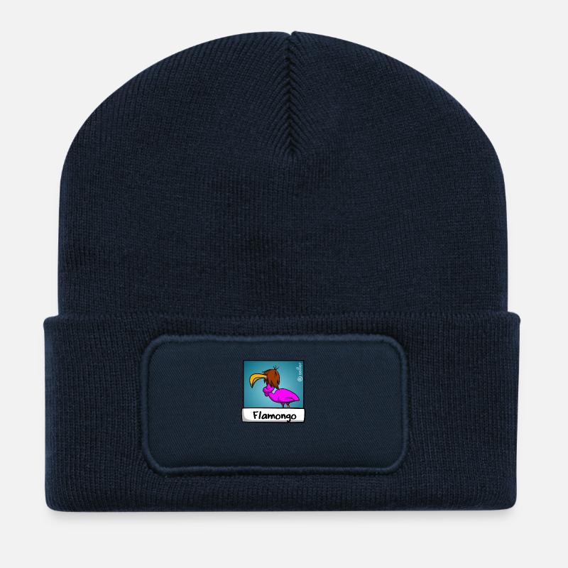 Was Ist Pink Und Behindert - Premium Edition - Recycelte Patch Beanie - French Navy