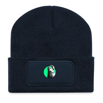 put your record on - Recycelte Patch Beanie - French Navy - Vorne