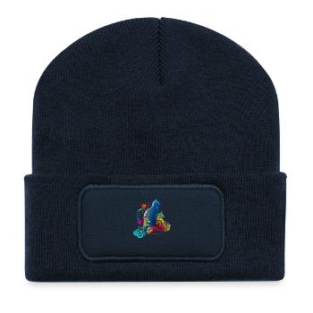 LOVE CATS - Recycelte Patch Beanie - French Navy - Vorne