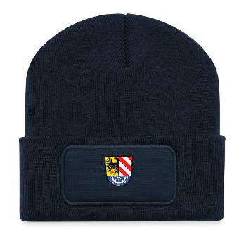 Wappen des Landkreises Nürnberger Land - Recycelte Patch Beanie - French Navy - Vorne
