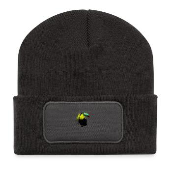 Toucan - Beanie recyclé à patch - charbon - Devant