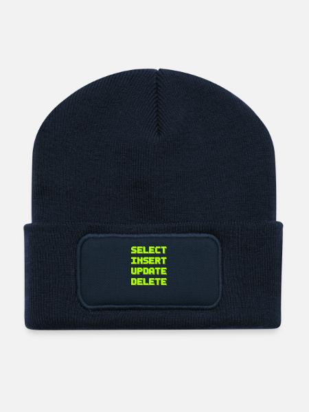 SQL pixelart - Recycelte Patch Beanie - French Navy