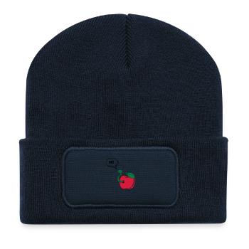 wurm_hi_02 - Recycelte Patch Beanie - French Navy - Vorne