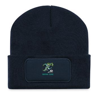 Crocodile Football Football - Beanie recyclé à patch - bleu marine - Devant
