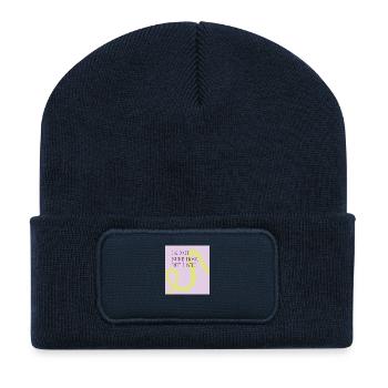 Ich bin mir nicht sicher wie, aber ich werde es tun - Recycelte Patch Beanie - French Navy - Vorne
