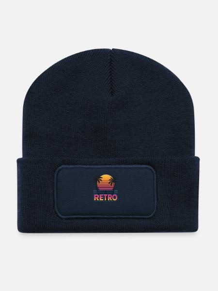 Retro - Recycled Patch Beanie - french navy