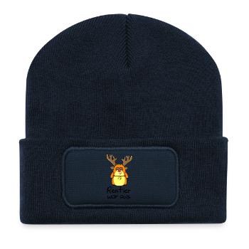 Rentier war aus - Tasse - Recycelte Patch Beanie - French Navy - Vorne