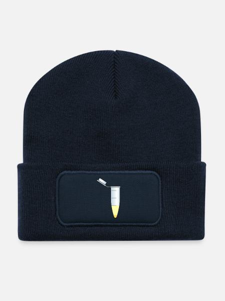 reagenzglas flask tube experiment chemistry chemie - Recycelte Patch Beanie - French Navy
