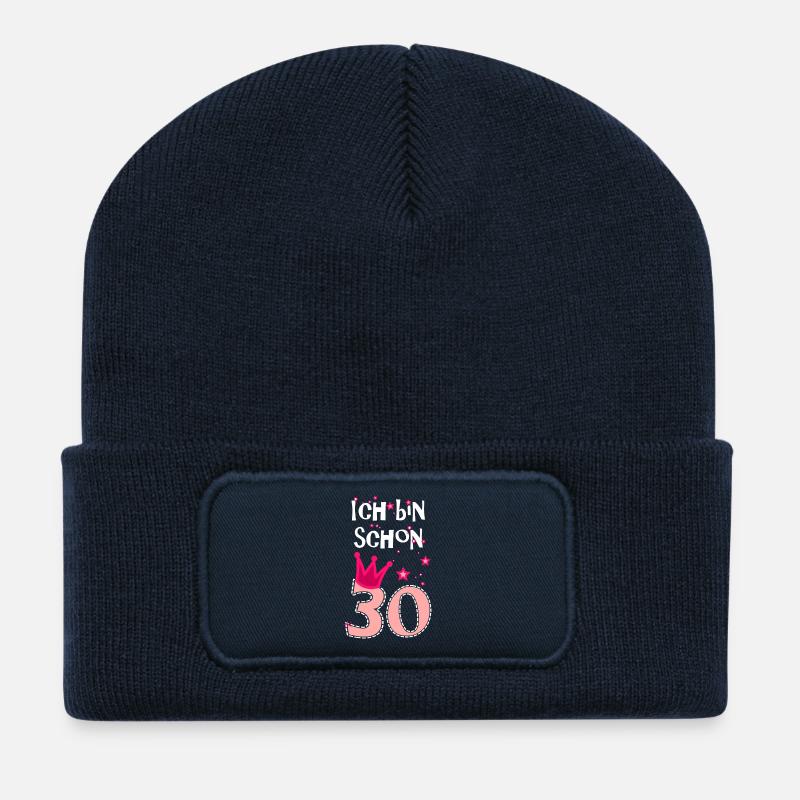 Ich bin 30 30. Geburtstag Fun Prinzessin - Recycelte Patch Beanie - French Navy