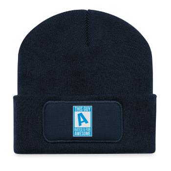 rated a - Recycelte Patch Beanie - French Navy - Vorne
