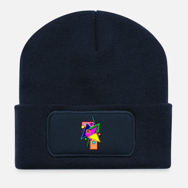 Geometrie - Recycelte Patch Beanie - French Navy