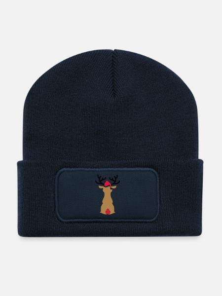 weihnachten - Recycelte Patch Beanie - French Navy