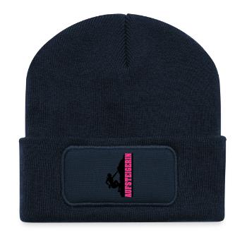 Aufsteigerin - Recycelte Patch Beanie - French Navy - Vorne