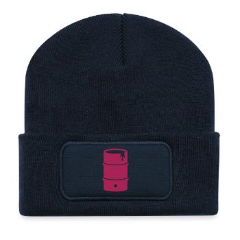 Futaille - Beanie recyclé à patch - bleu marine - Devant