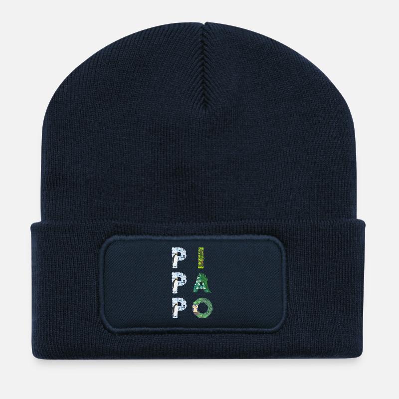 Pipapo - Wortschätze - vergessene Wörter - Recycelte Patch Beanie - French Navy